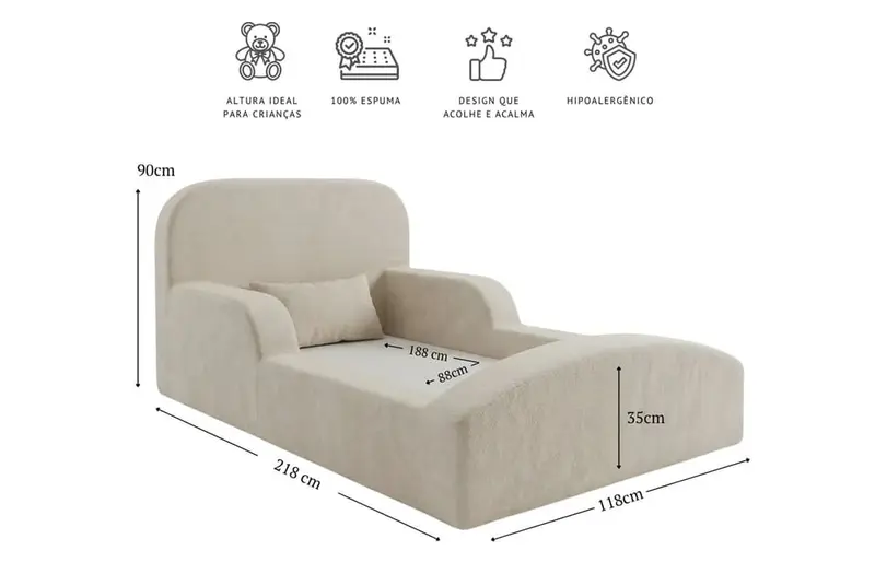 Cama montessoriana Keiko Encanto Solteiro para bebês de 0 a 5 anos