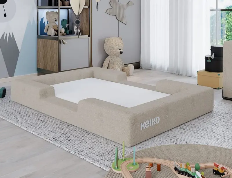Cama montessoriana Keiko Ninho Solteiro compacta com bordas rebaixadas